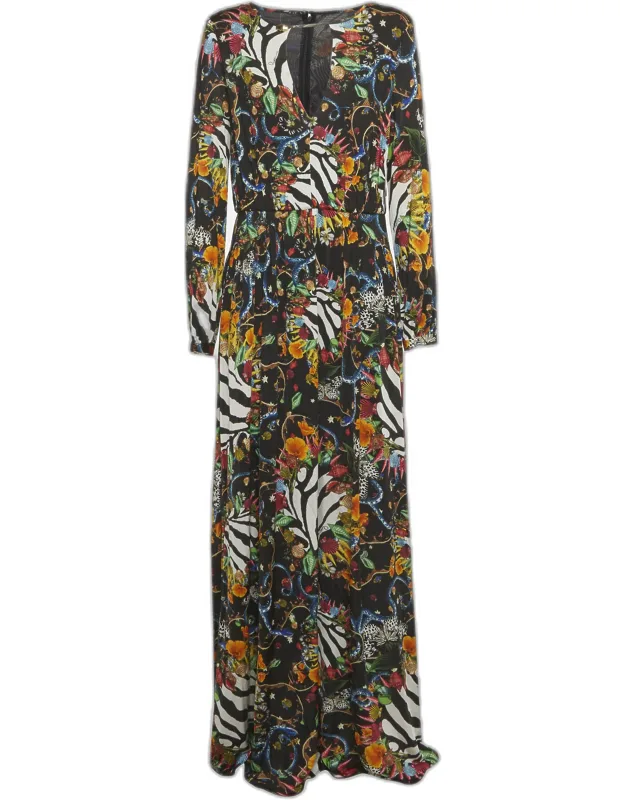 Seashell Printed Jersey Maxi Dress