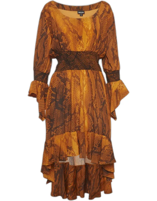 Asymmetric Hem Midi Dress