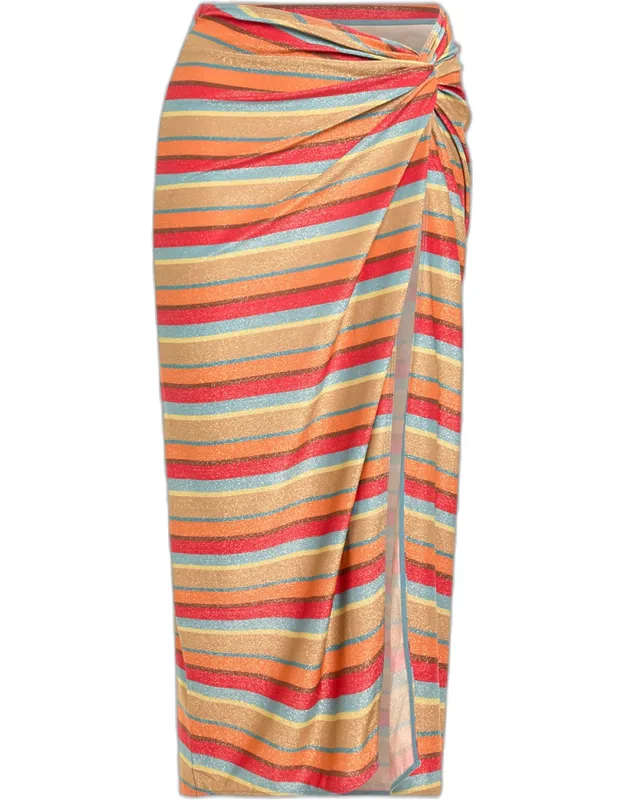 Glitter Stripe Coverup Skirt