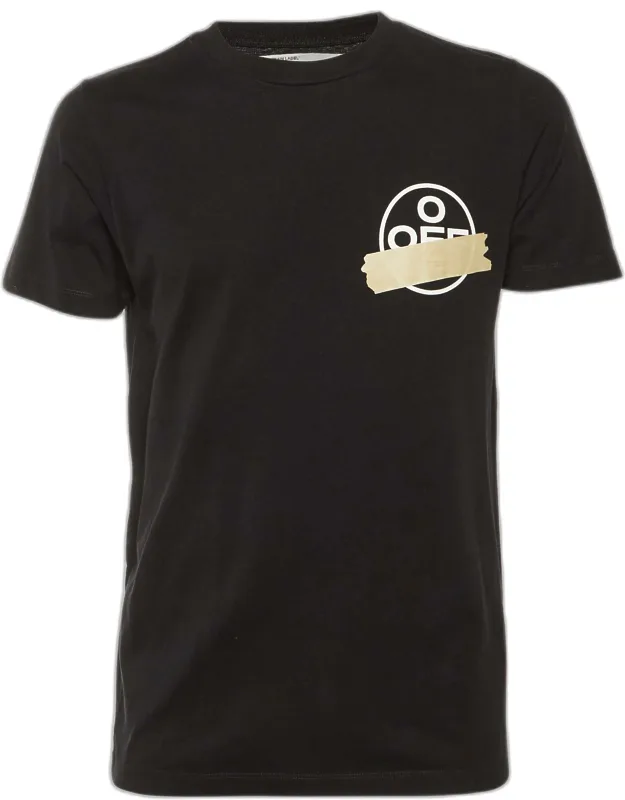 Logo Tape Printed Cotton Knit T-shirt