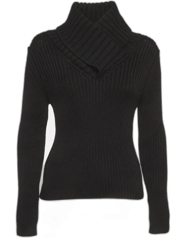 Rib Knit Turtle Neck Sweater