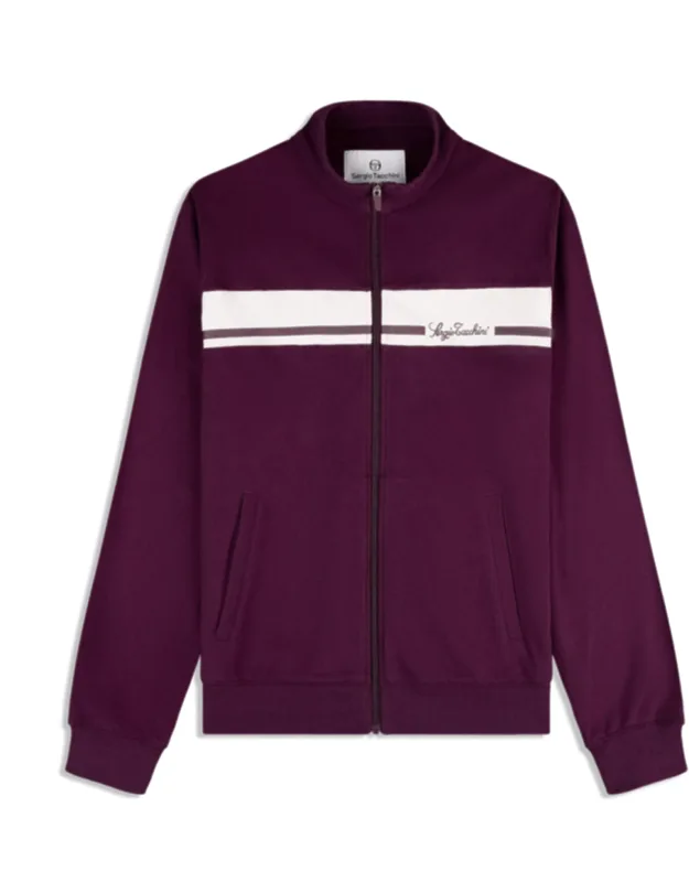 Cursivo Track Jacket With Soft Cotton French Terry And Ribbed Trims