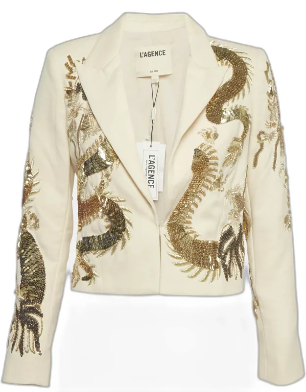 Cotton Sequin Dragon Blazer