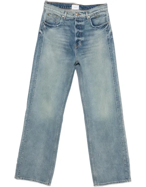 Washed-effect Straight Jeans