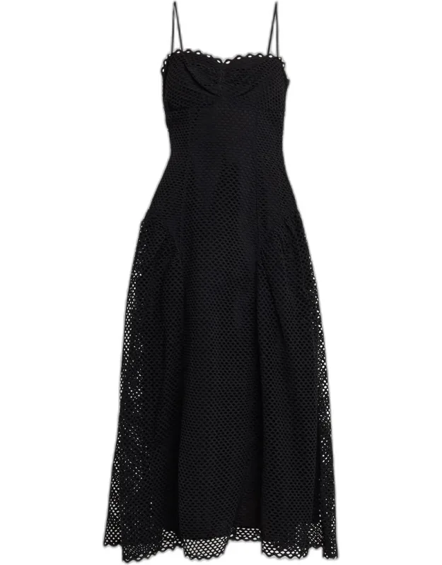 Isotta Eyelet Cotton Midi Dress