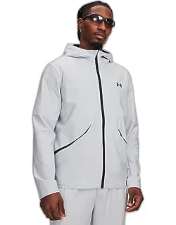 Under Armour Unstoppable Full-zip Jacket With Bungee-adjustable Hood And Water-repellent Finish