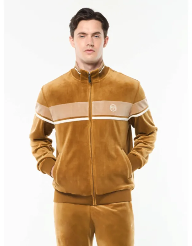 Damarindo Velour Track Jacket With Plush Feel And Spacious Pockets