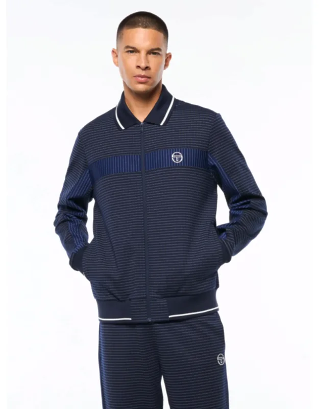 Rete Track Jacket With Allover Check Patterning And Full-zip Front
