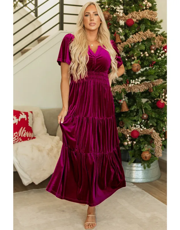 Dahlia Velvet Maxi Dress