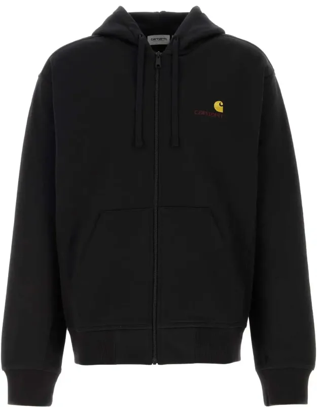 Cotton Blend Hooded American Script Jacket