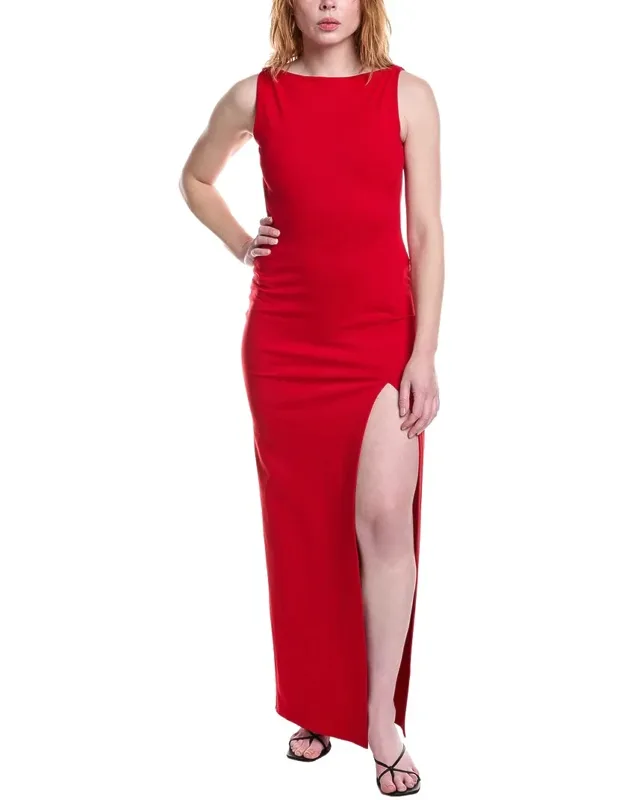 Low-back Tank Slit Maxi Dress