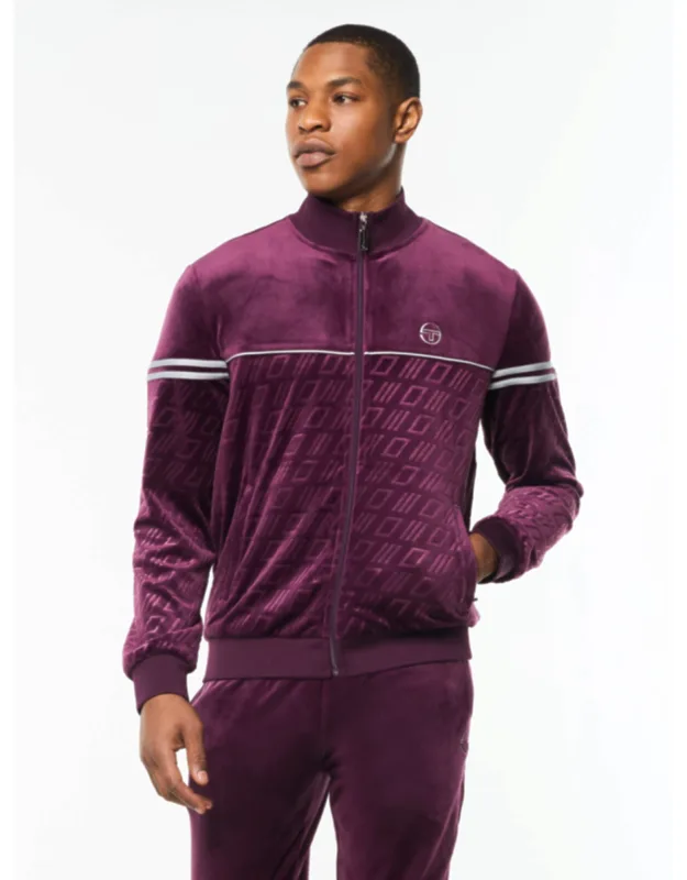 _bandiera Track Jacket With Luxe Texture And Debossed Motif_