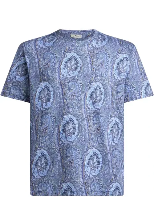 T-shirt With Floral Paisley Motif
