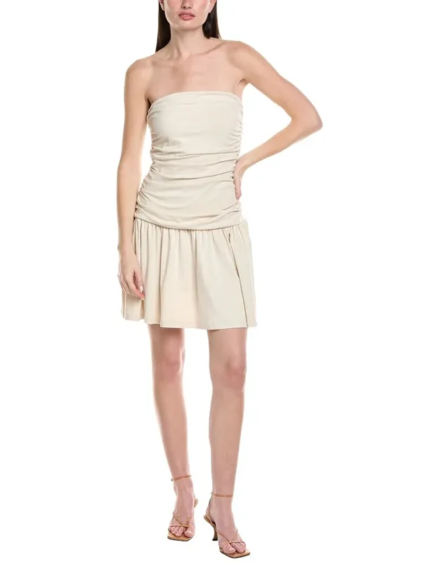 Gathered Flared Mini Dress
