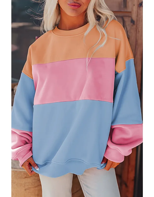 Patchwork Drop Shoulder Sweatshirt