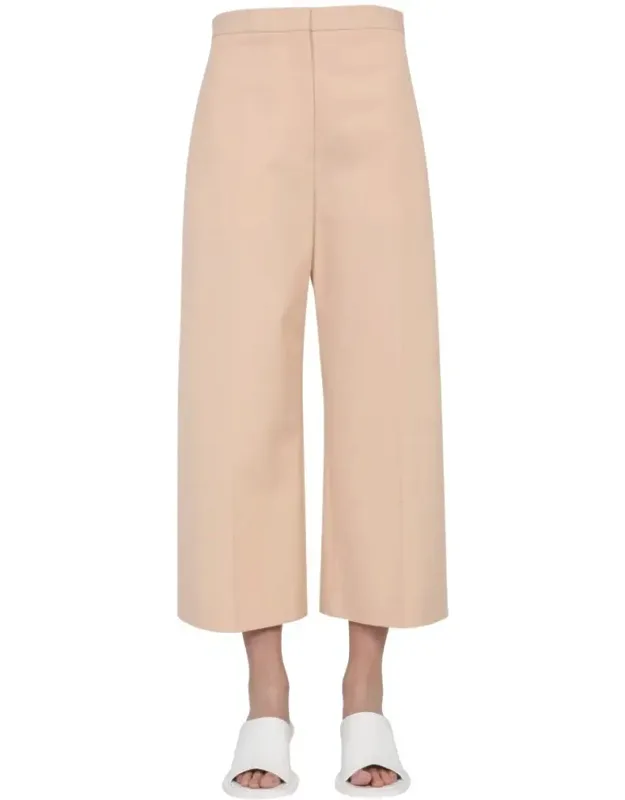 Wide-leg Cropped Trousers