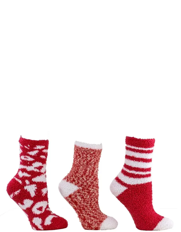 Essential Oil Infused Warm Cozy Slipper Socks, 3 Pack