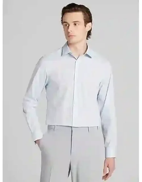 Slim Fit Textured Solid Supima Cotton Dress Shirt