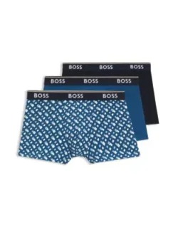 Three-pack Of Trunks With Logo Waistbands
