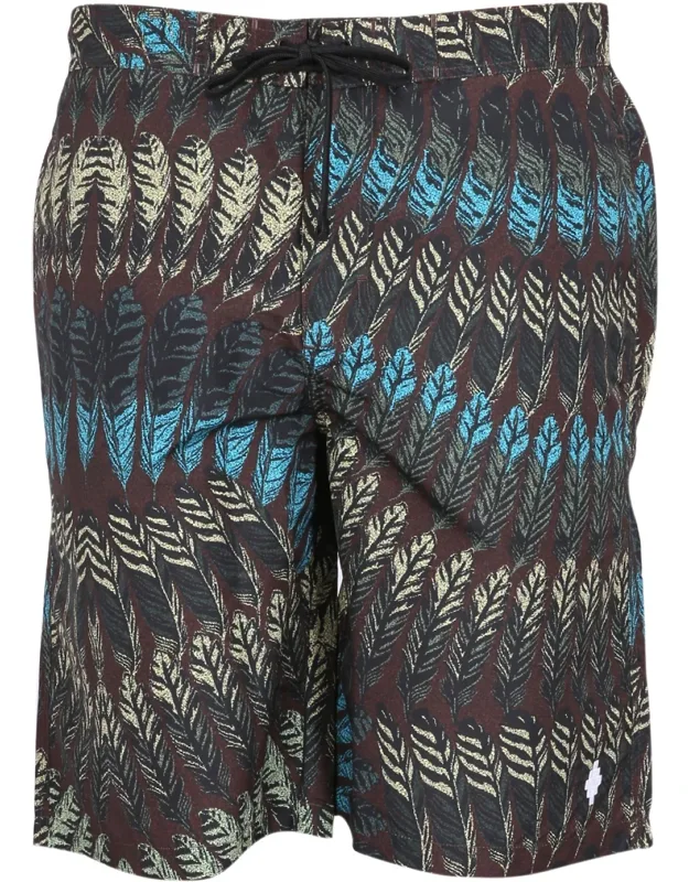 Logo Print Boxer Swimsuit