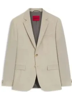Extra-slim-fit Suit Jacket In Wool-blend Poplin