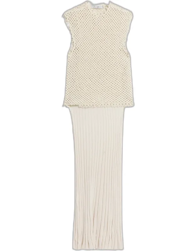 Lattice Knit Tank Dress