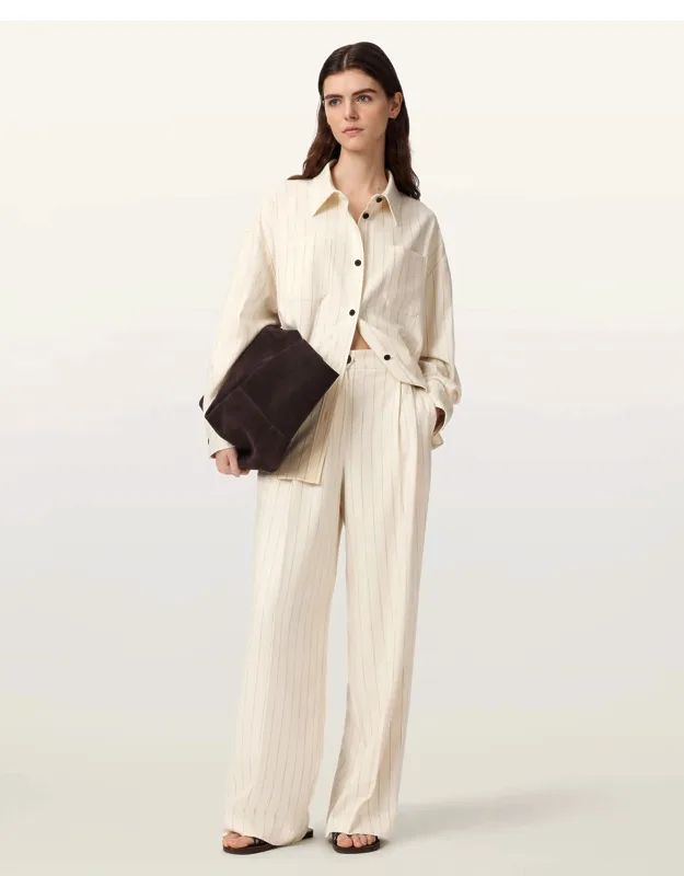 Wide Leg Pleated Pants