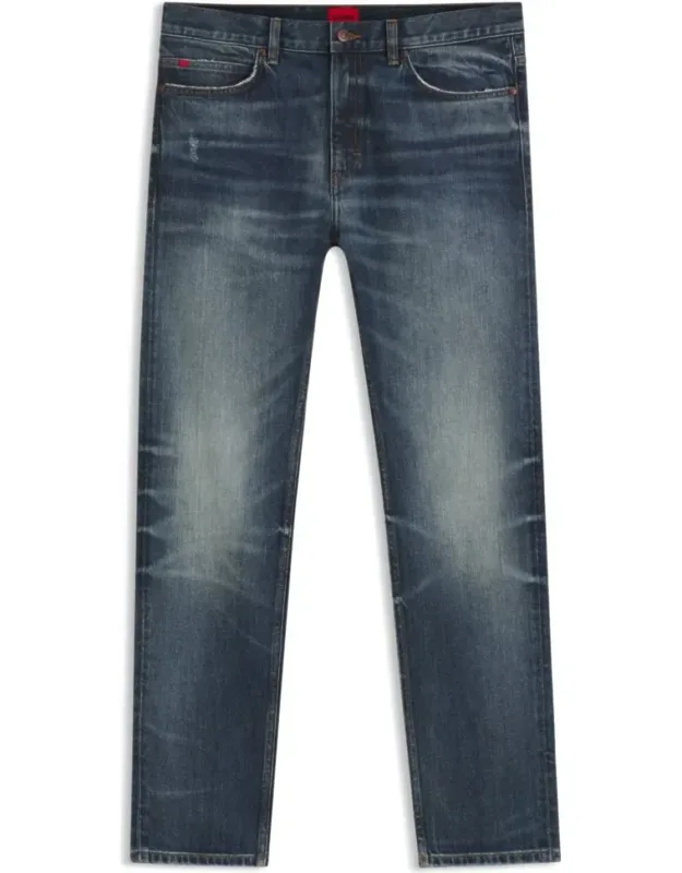 Blue Slim-fit Jeans In Comfort-stretch Denim