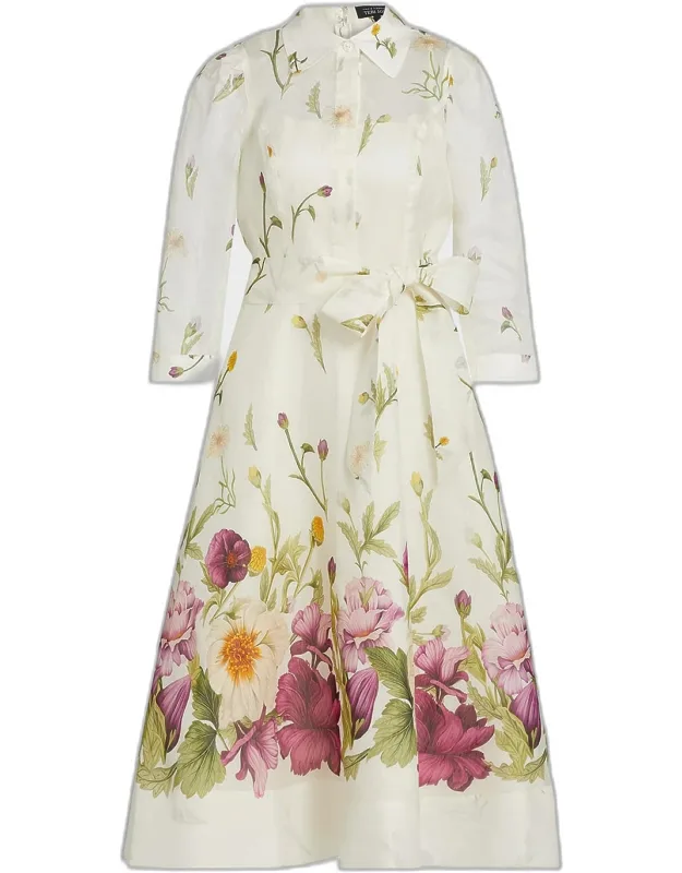 Floral-print Midi Shirtdress