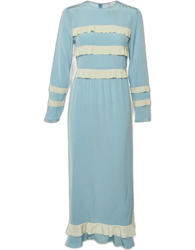 Silk Ruffled Maxi Dress