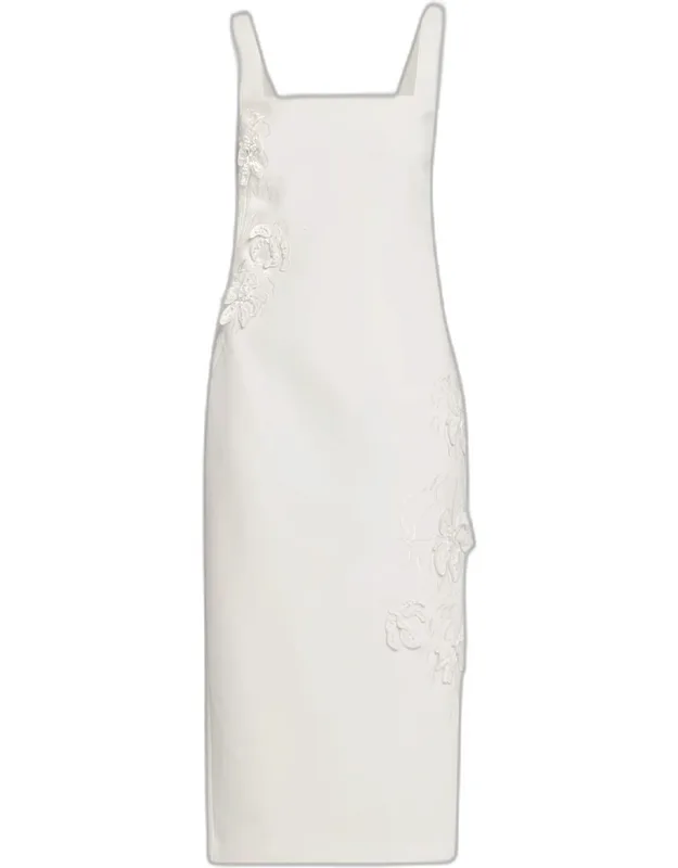 Embroidered Midi Dress