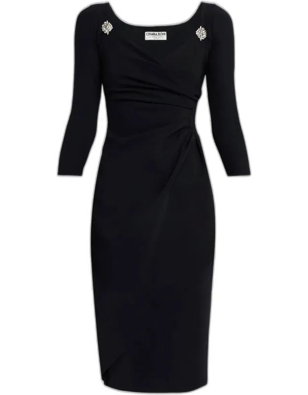 Rhinestone-embellished Jersey Dress
