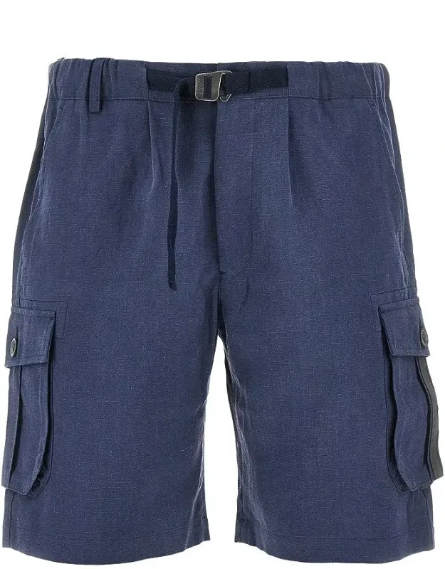 Linen Cargo Shorts With Belt
