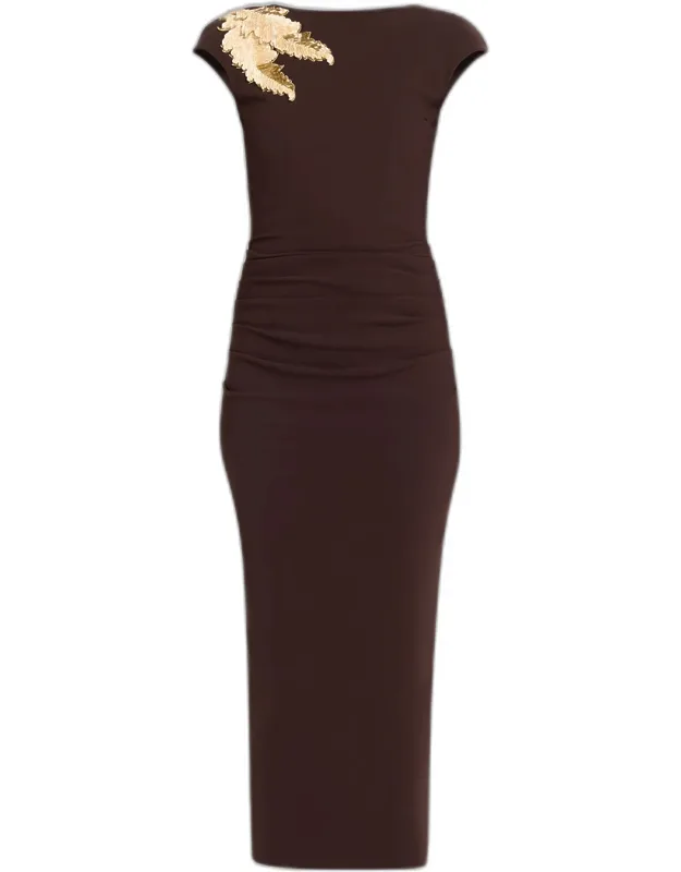 Embellished Bodycon Midi Dress