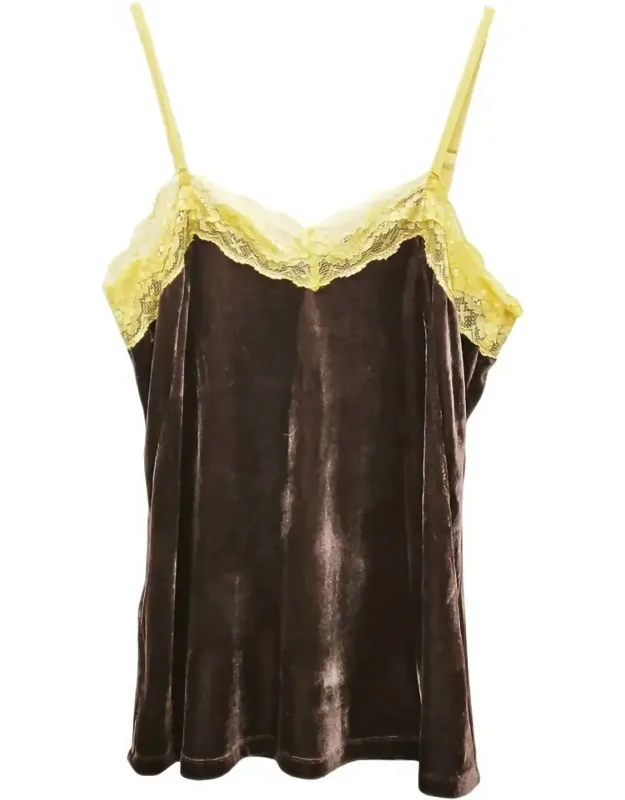 Velvet Lace Trim Cami