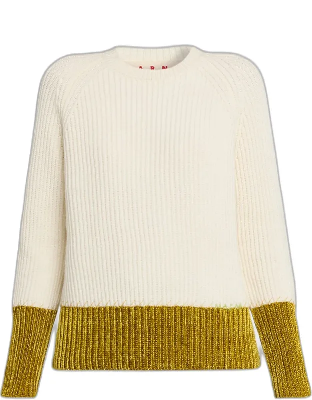 Fisherman Rib Crewneck Sweater