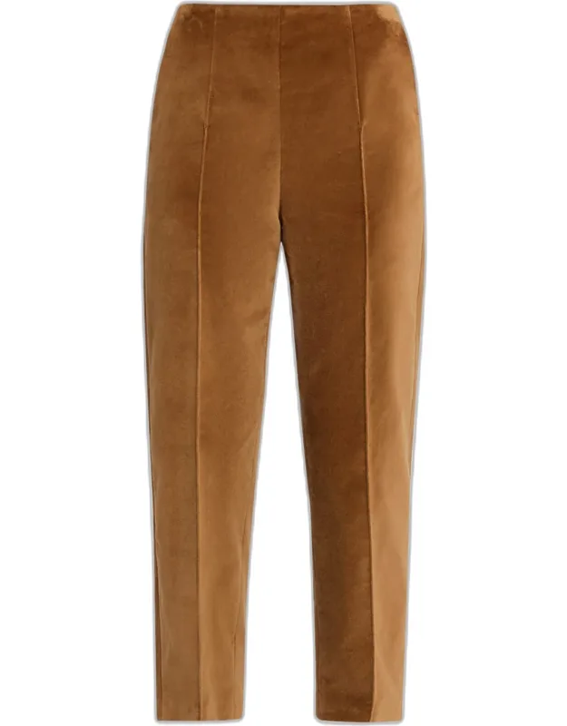 Cropped Velvet Trousers