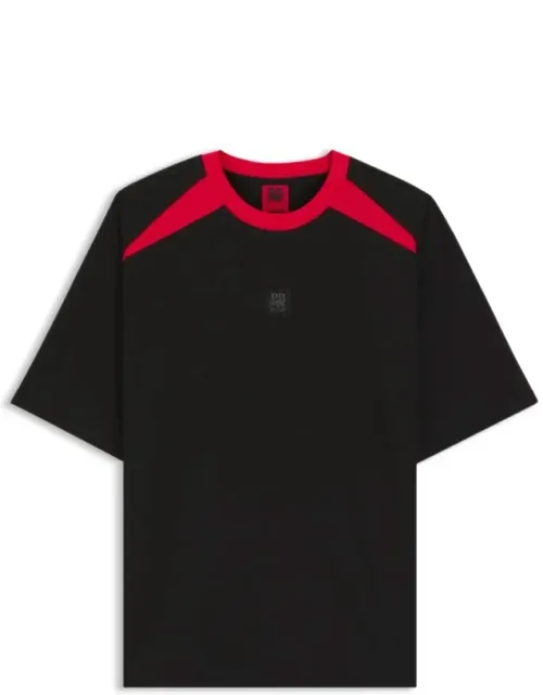 Hugo X Rb Cotton T-shirt With Metallic Bull Motif