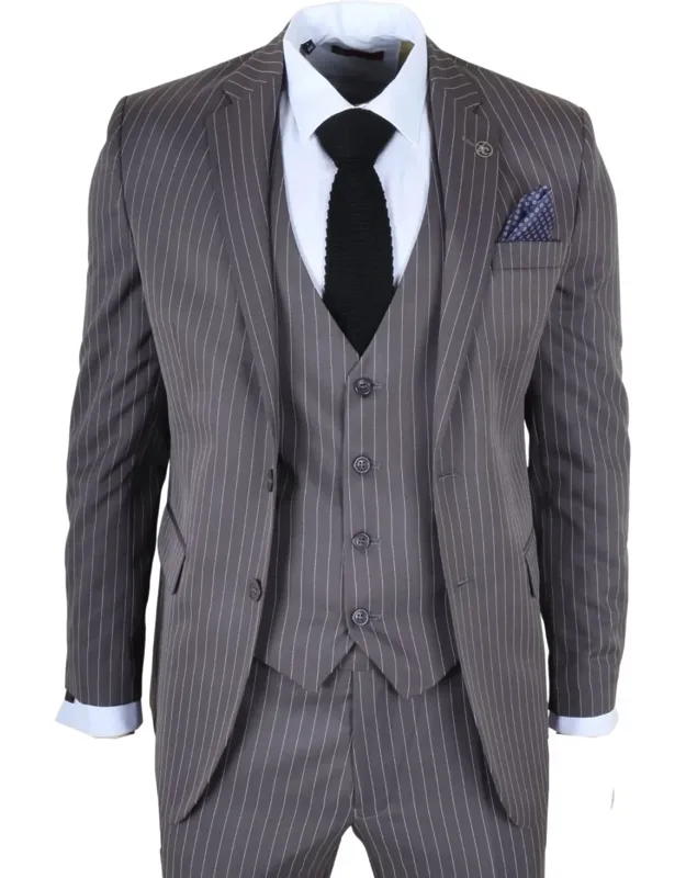 Classic Pinstripe 3 Piece Suit