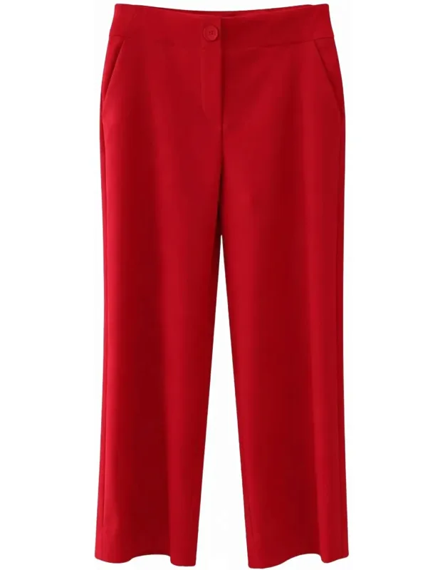 Jackie Solid Amalfi Wide Leg Cropped Pants