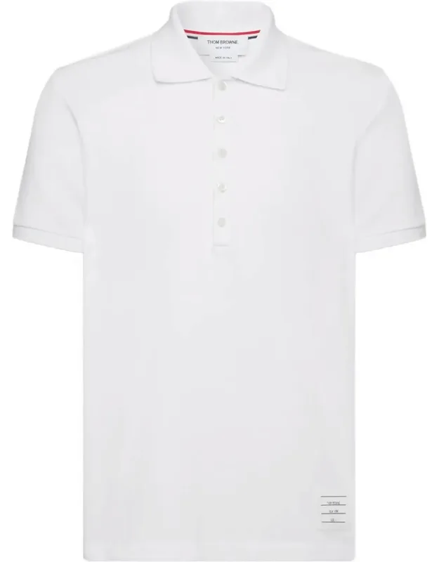 Thom Browne Polo Shirt With Short Sleeves And Button Fastening