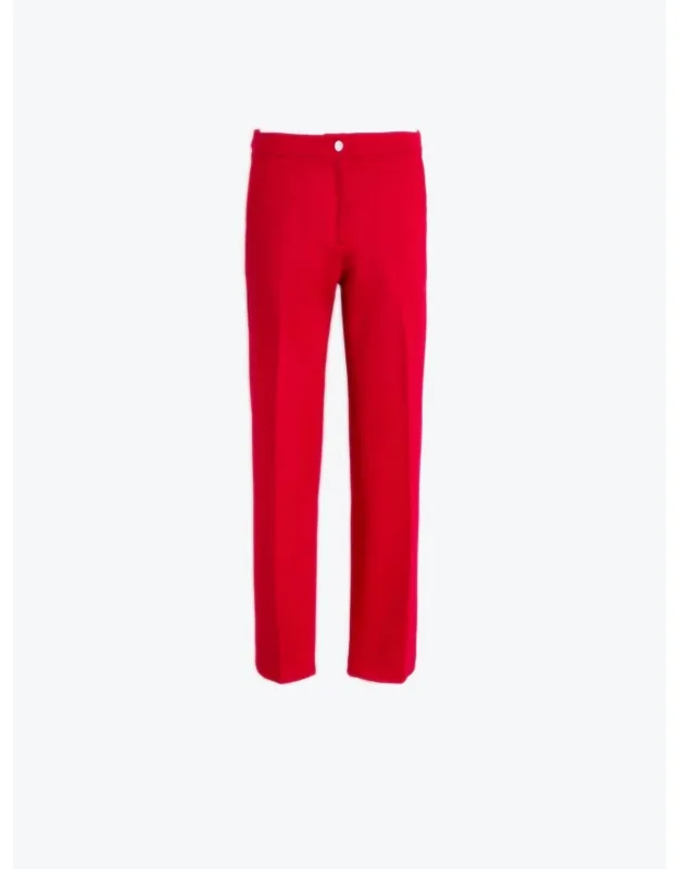 Straight Leg Button Zip Fitted Pants