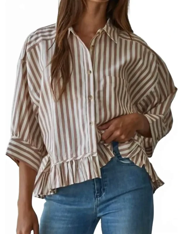 Stripe Linen Top