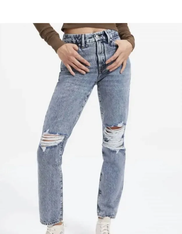 Classic Distressed Denim Jeans