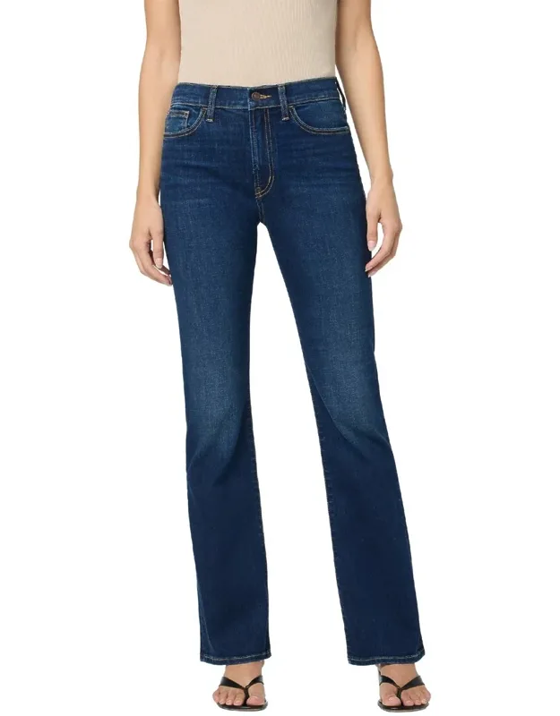 Blair Bootcut Jean With Snakeskin Print And Pleated Front