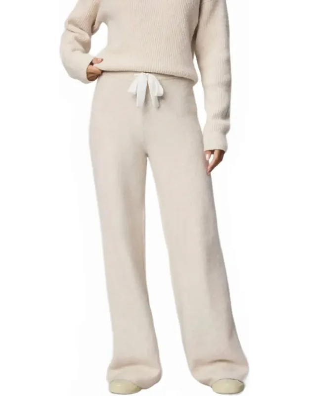 Satin Tie Sweater Pants