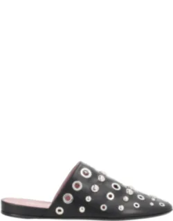 Leather Slippers With Studs