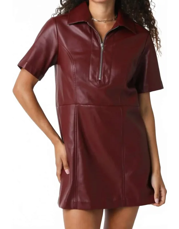 Vegan Leather Mini Dress