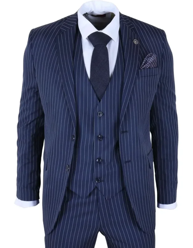 Classic Pinstripe 3 Piece Suit