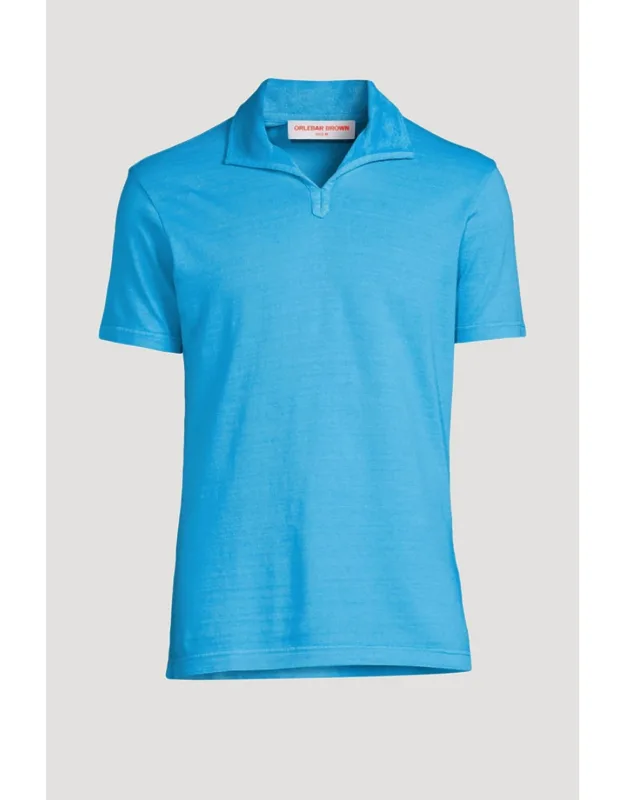 Albert Garment Dyed Towelling Trim Polo Shirt